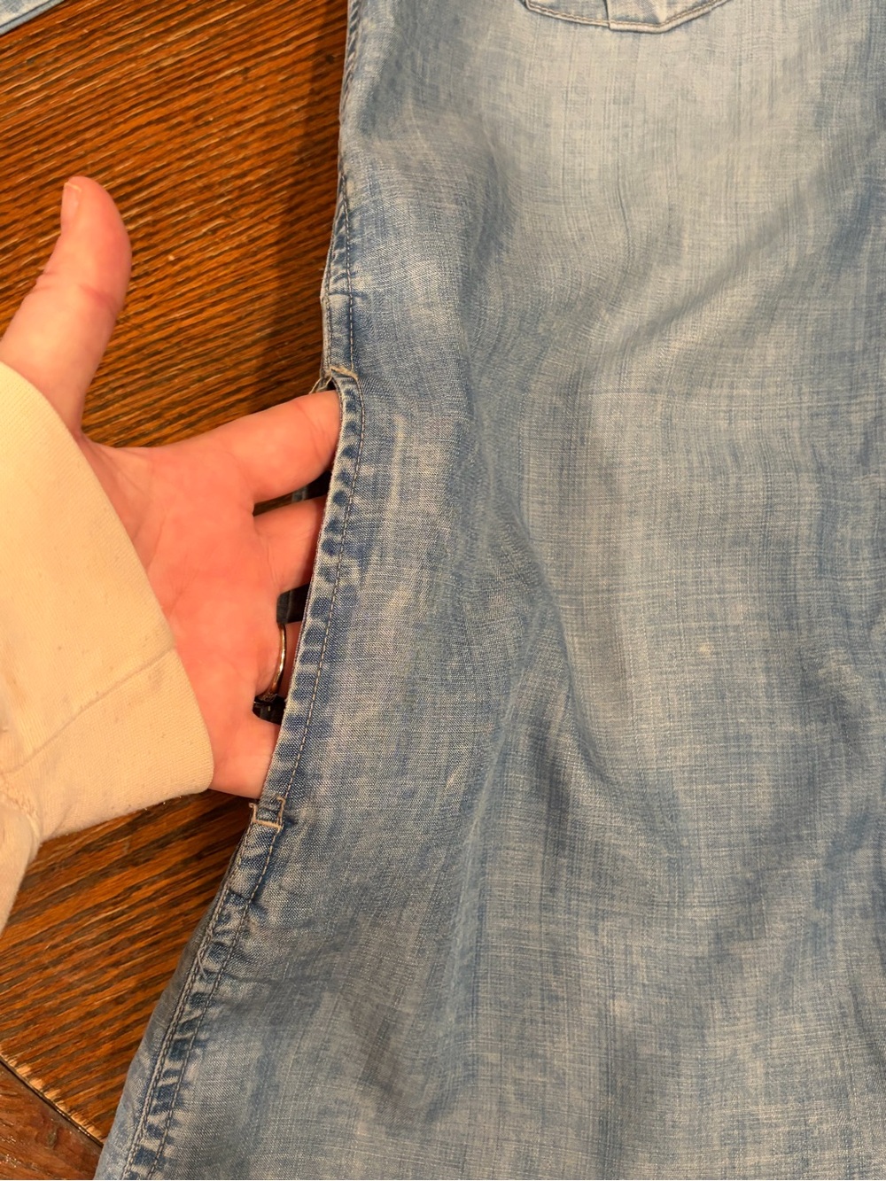 H&M Light Blue Denim Shirt sz 6 - Picture 6 of 6